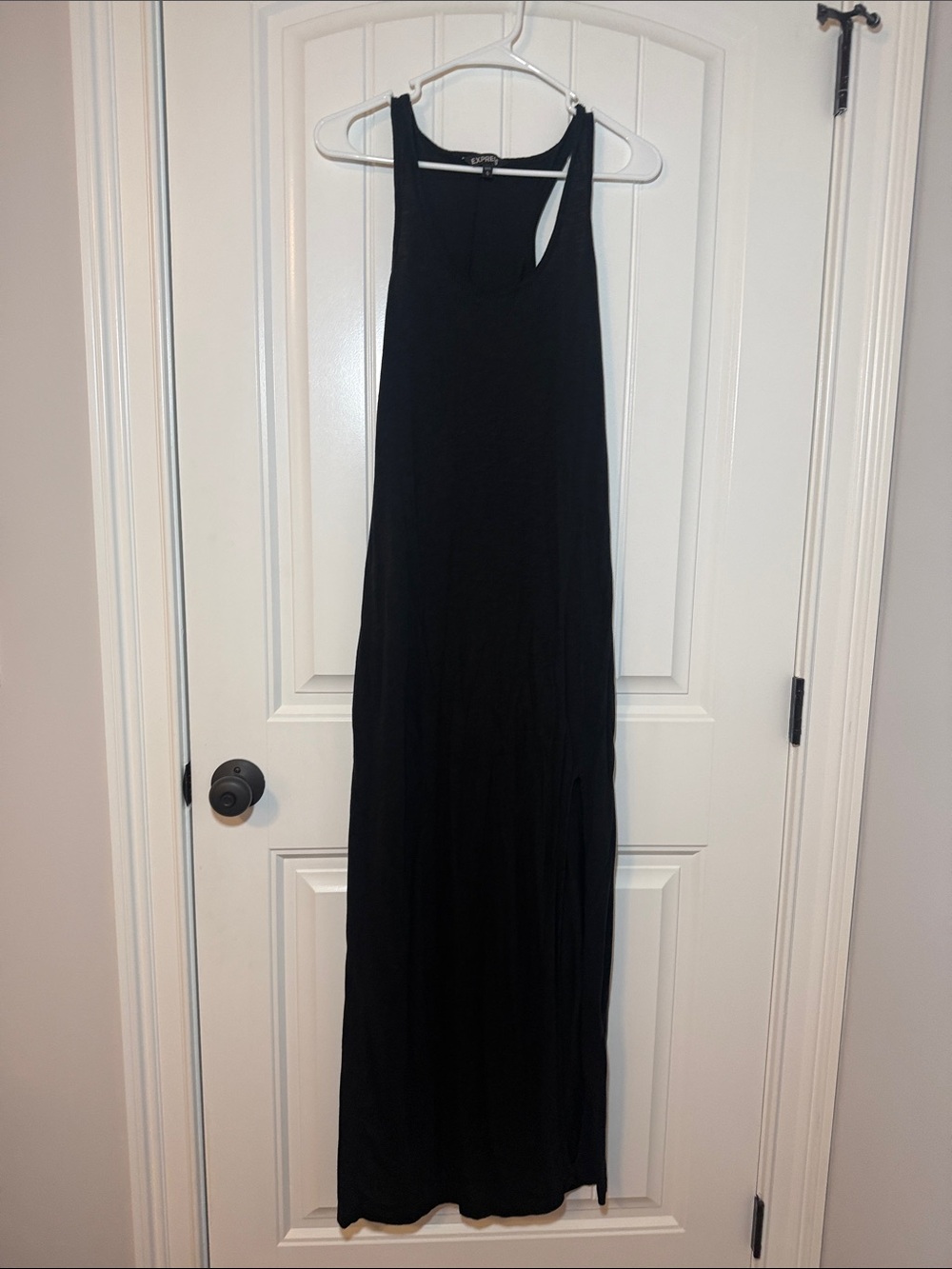 Express Black Sleeveless Racerback Maxi Dress Size M | Long Flowy Dress